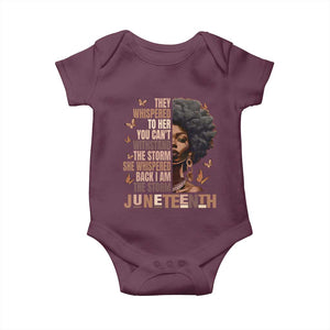 I'm The Storm Black Women Baby Onesie Juneteenth Black History Melanin TS10 Maroon Print Your Wear