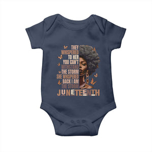 I'm The Storm Black Women Baby Onesie Juneteenth Black History Melanin TS10 Navy Print Your Wear