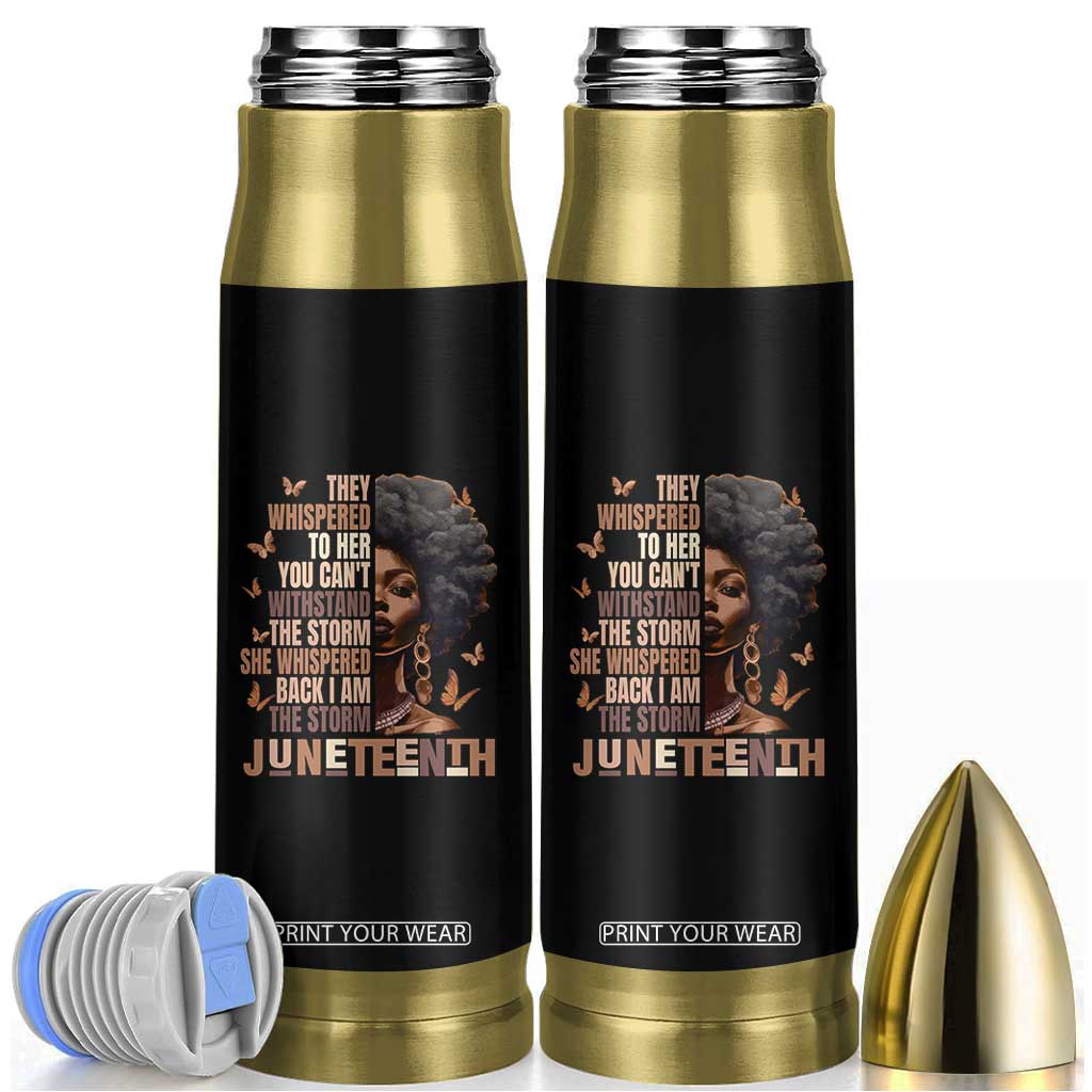 I'm The Storm Black Women Bullet Tumbler Juneteenth Black History Melanin TS10 Black Print Your Wear