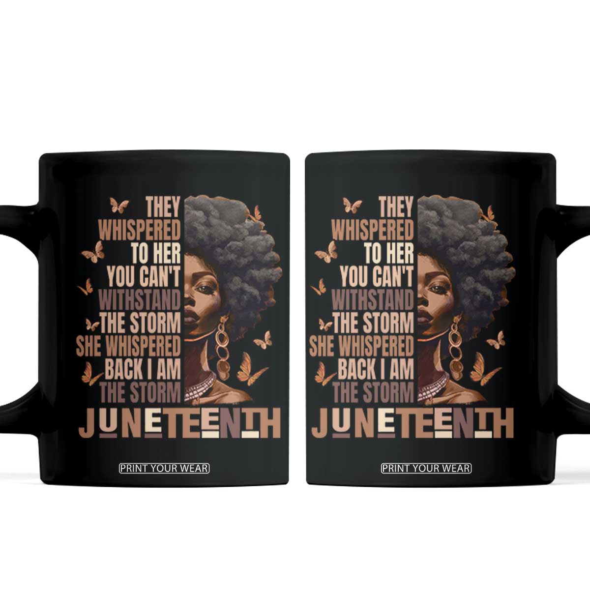 I'm The Storm Black Women Coffee Mug Juneteenth Black History Melanin TS10 Black Print Your Wear