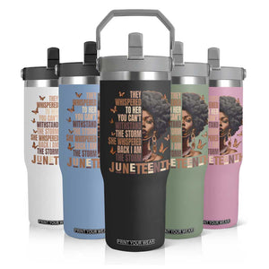 I'm The Storm Black Women Flip Straw Tumbler Juneteenth Black History Melanin TS10 Print Your Wear