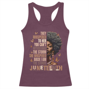 I'm The Storm Black Women Racerback Tank Top Juneteenth Black History Melanin TS10 Maroon Print Your Wear