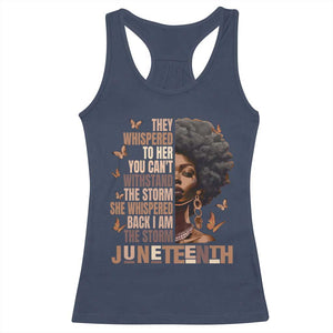 I'm The Storm Black Women Racerback Tank Top Juneteenth Black History Melanin TS10 Navy Print Your Wear