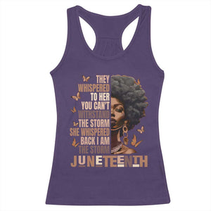 I'm The Storm Black Women Racerback Tank Top Juneteenth Black History Melanin TS10 Purple Print Your Wear