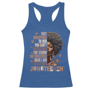 I'm The Storm Black Women Racerback Tank Top Juneteenth Black History Melanin TS10 Royal Blue Print Your Wear