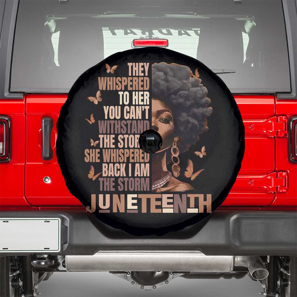 I'm The Storm Black Women Spare Tire Cover Juneteenth Black History Melanin TS10 Black Print Your Wear