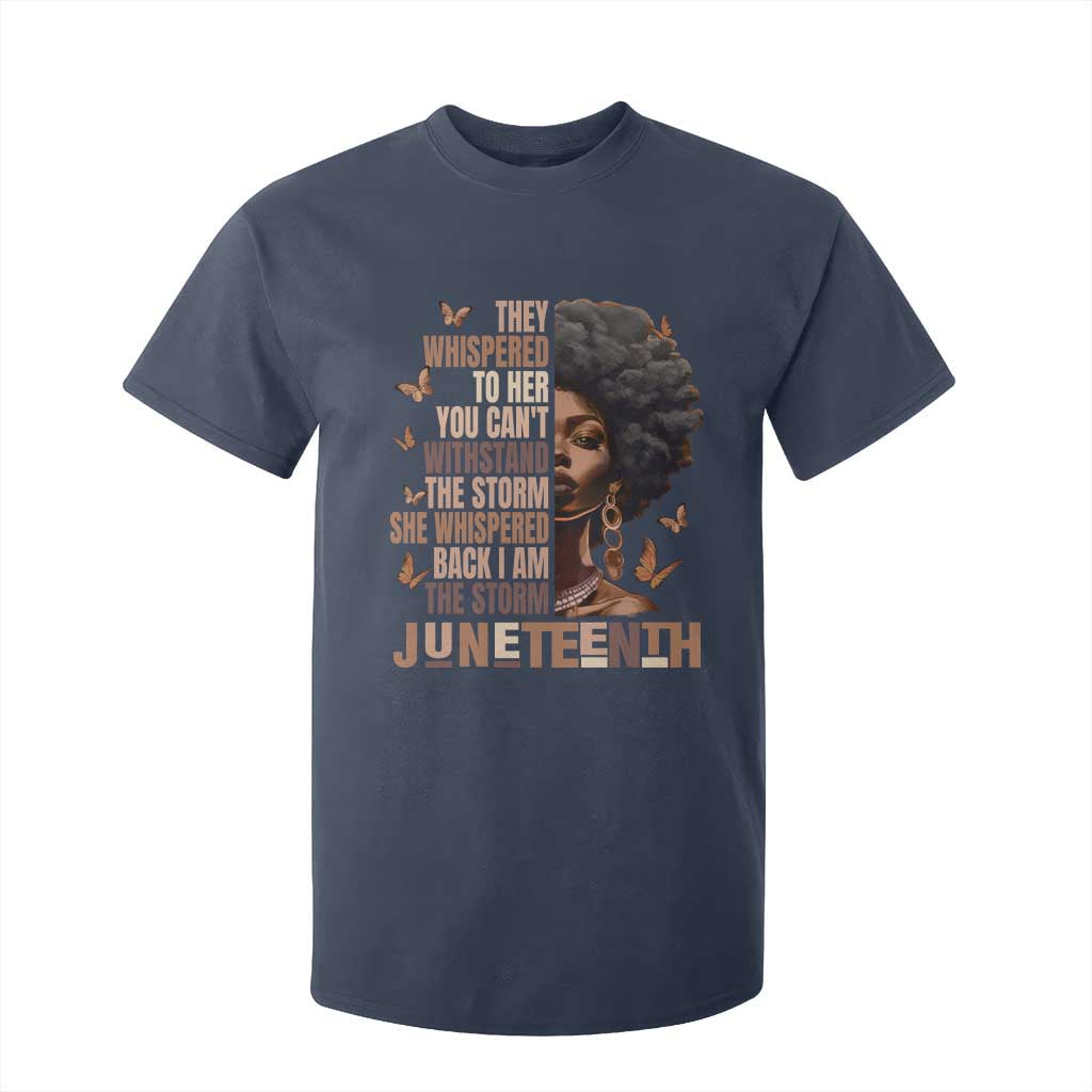 I'm The Storm Black Women T Shirt For Kid Juneteenth Black History Melanin TS10 Navy Print Your Wear