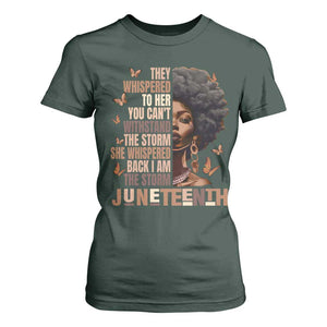 I'm The Storm Black Women T Shirt For Women Juneteenth Black History Melanin TS10 Dark Forest Green Print Your Wear