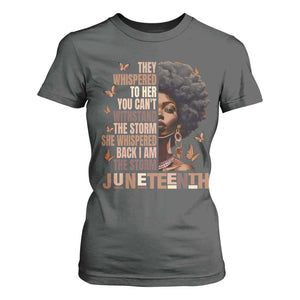 I'm The Storm Black Women T Shirt For Women Juneteenth Black History Melanin TS10 Dark Heather Print Your Wear