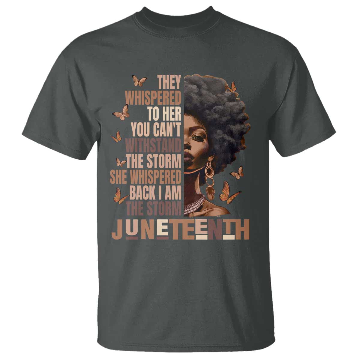 I'm The Storm Black Women T Shirt Juneteenth Black History Melanin TS10 Dark Heather Print Your Wear