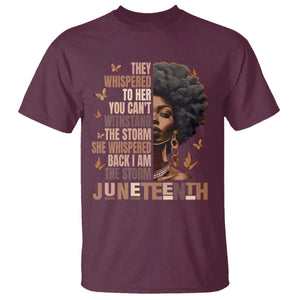 I'm The Storm Black Women T Shirt Juneteenth Black History Melanin TS10 Maroon Print Your Wear
