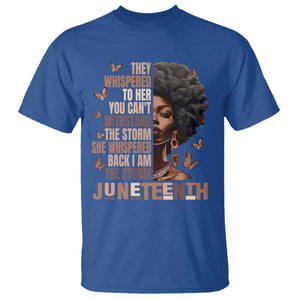 I'm The Storm Black Women T Shirt Juneteenth Black History Melanin TS10 Royal Blue Print Your Wear