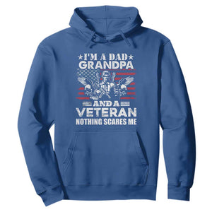 Im a Dad Grandpa and Veteran Hoodie Fearless Patriotic Military Family TS02 Royal Blue Print Your Wear