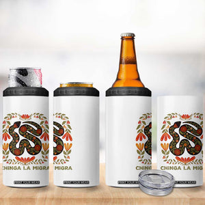 Immigrant Rights 4 in 1 Can Cooler Tumbler Chinga La Migra TS10 Print Your Wear