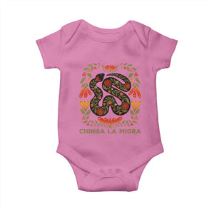 Immigrant Rights Baby Onesie Chinga La Migra TS10 Azalea Print Your Wear