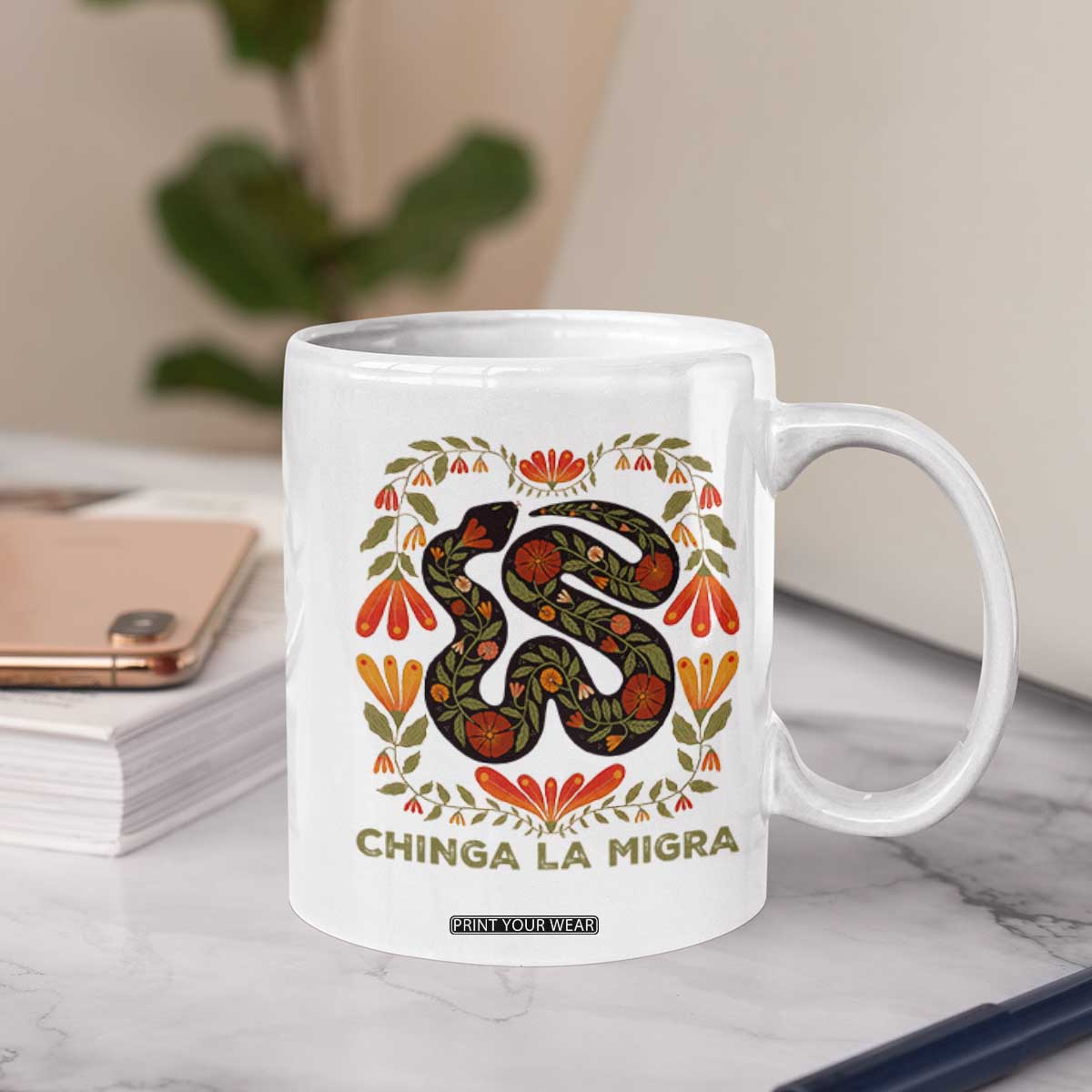 Immigrant Rights Coffee Mug Chinga La Migra TS10 Print Your Wear