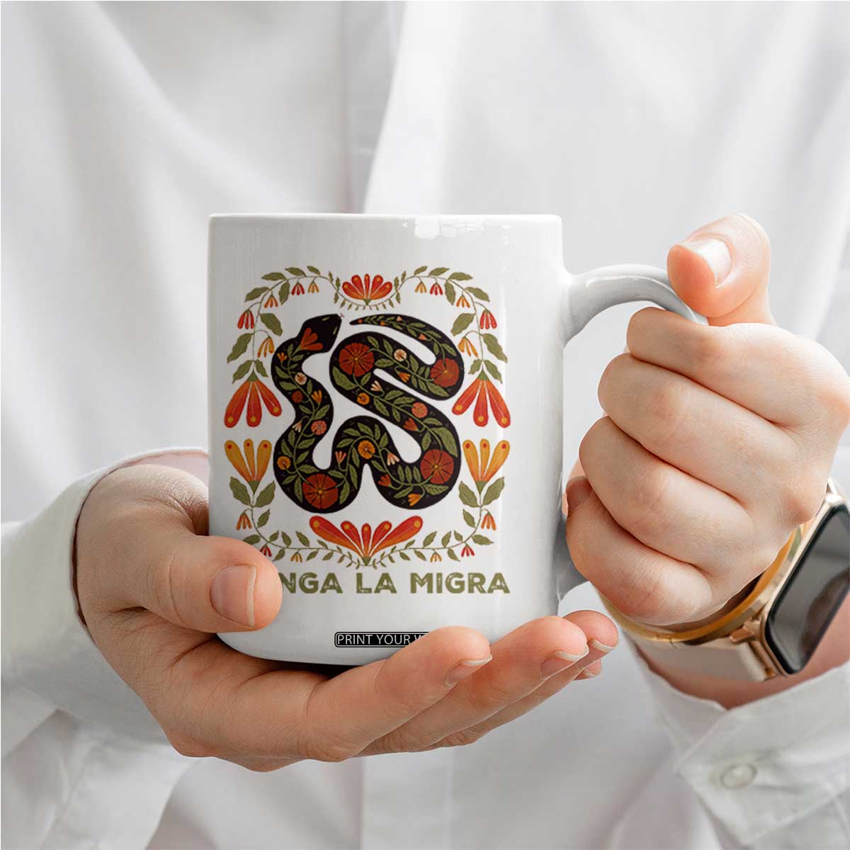 Immigrant Rights Coffee Mug Chinga La Migra TS10 Print Your Wear