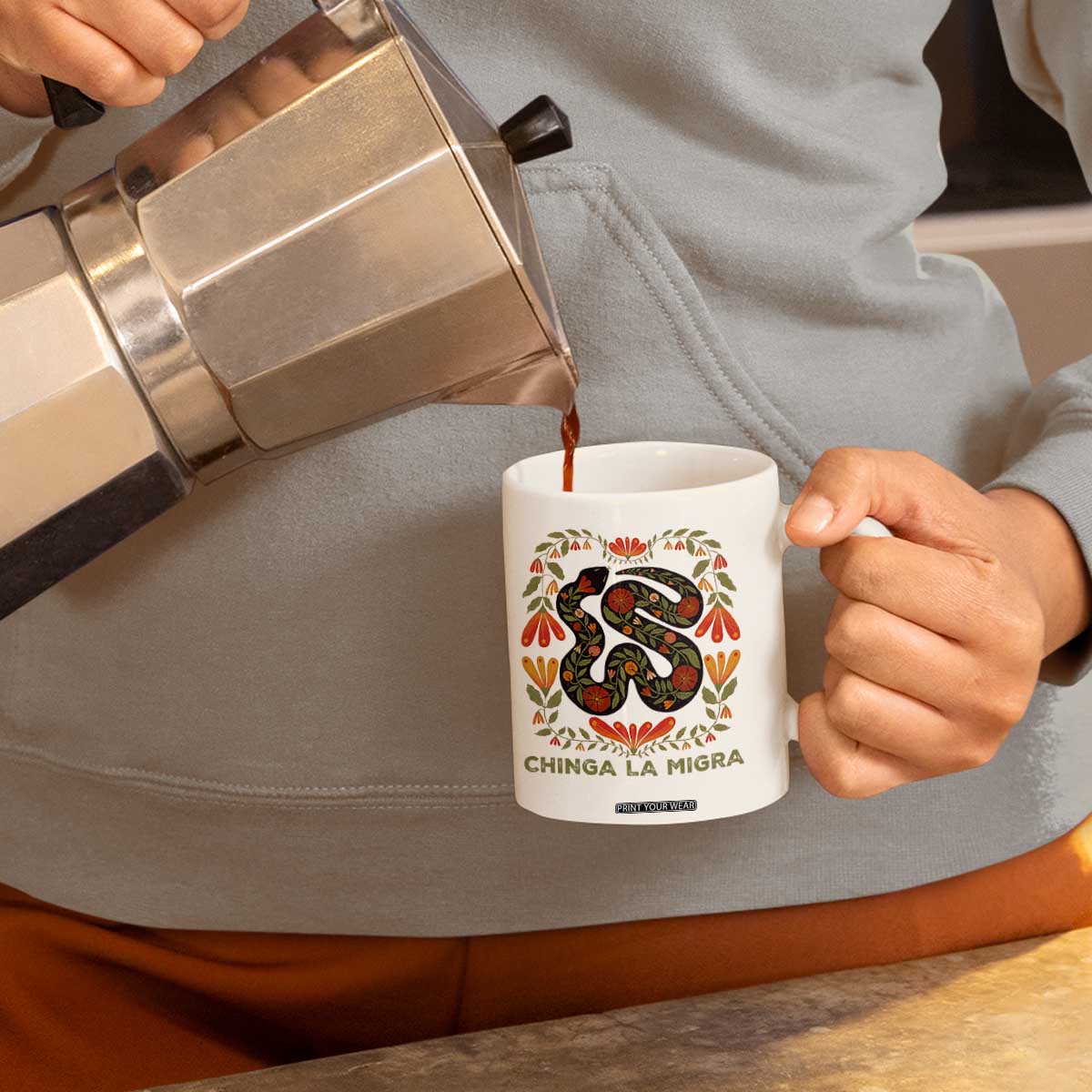 Immigrant Rights Coffee Mug Chinga La Migra TS10 Print Your Wear