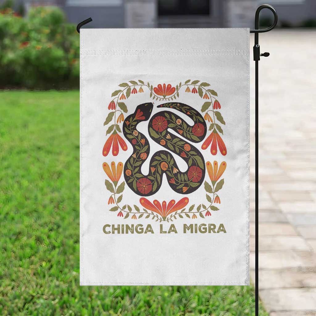 Immigrant Rights Garden Flag Chinga La Migra TS10 Print Your Wear