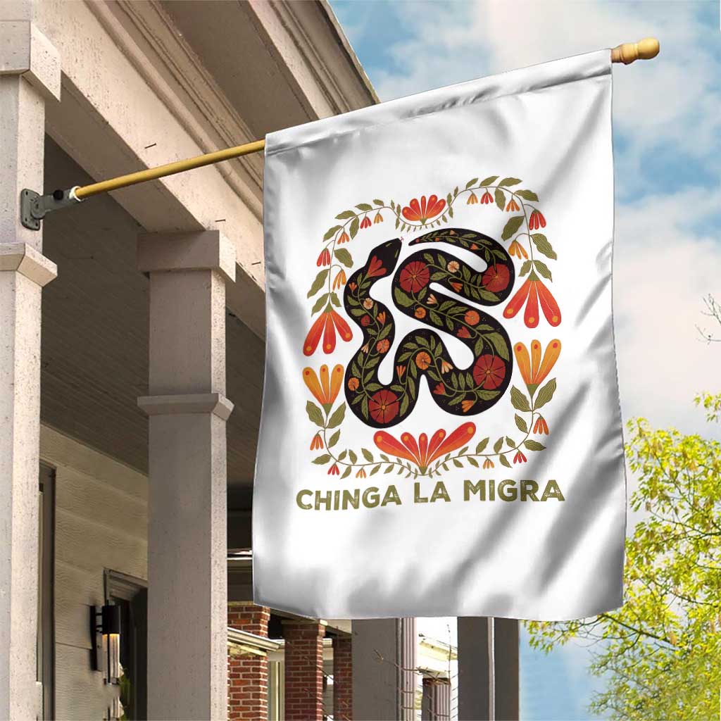 Immigrant Rights Garden Flag Chinga La Migra TS10 Print Your Wear