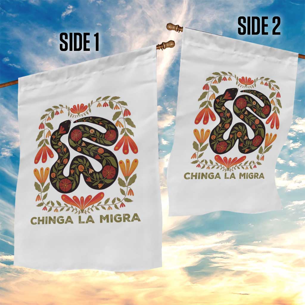 Immigrant Rights Garden Flag Chinga La Migra TS10 Print Your Wear