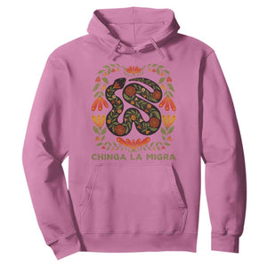 Immigrant Rights Hoodie Chinga La Migra TS10 Azalea Print Your Wear