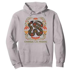 Immigrant Rights Hoodie Chinga La Migra TS10 Ice Gray Print Your Wear