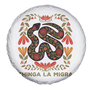 Immigrant Rights Spare Tire Cover Chinga La Migra TS10 Print Your Wear