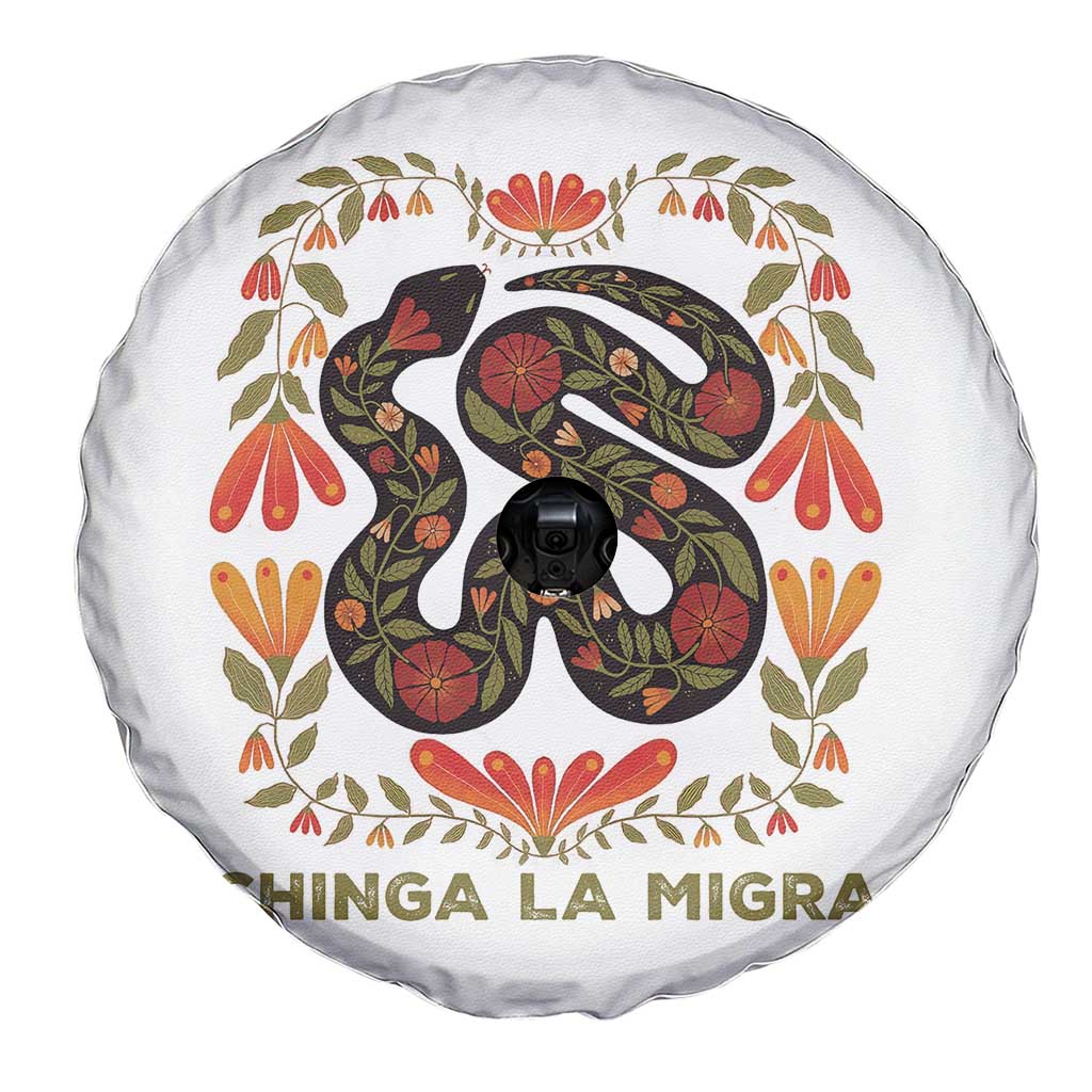 Immigrant Rights Spare Tire Cover Chinga La Migra TS10 Print Your Wear