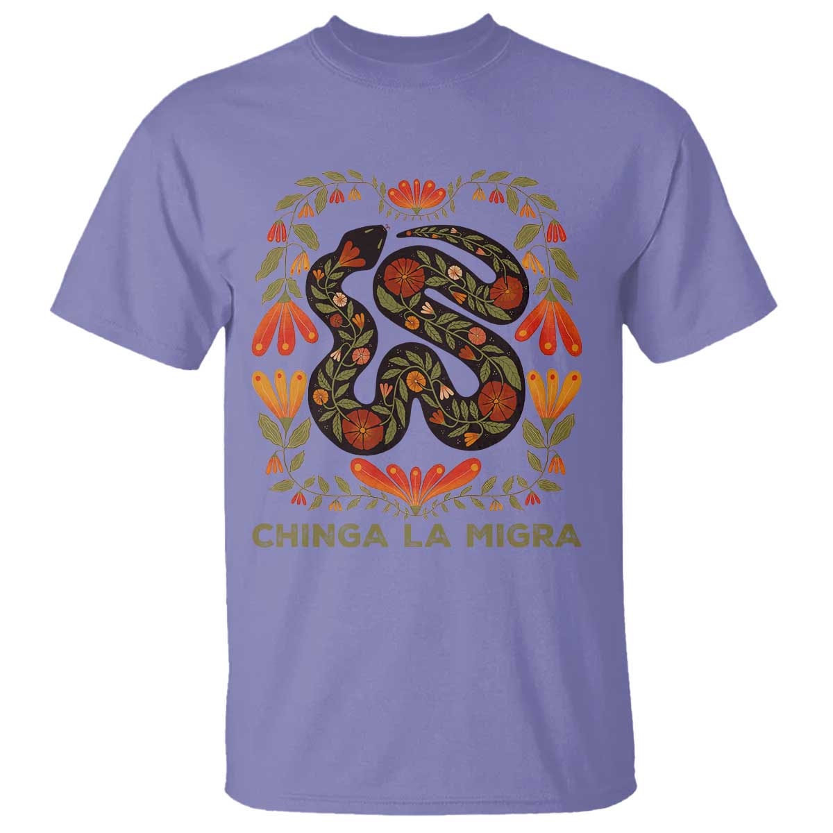 Immigrant Rights T Shirt Chinga La Migra TS10 Violet Print Your Wear