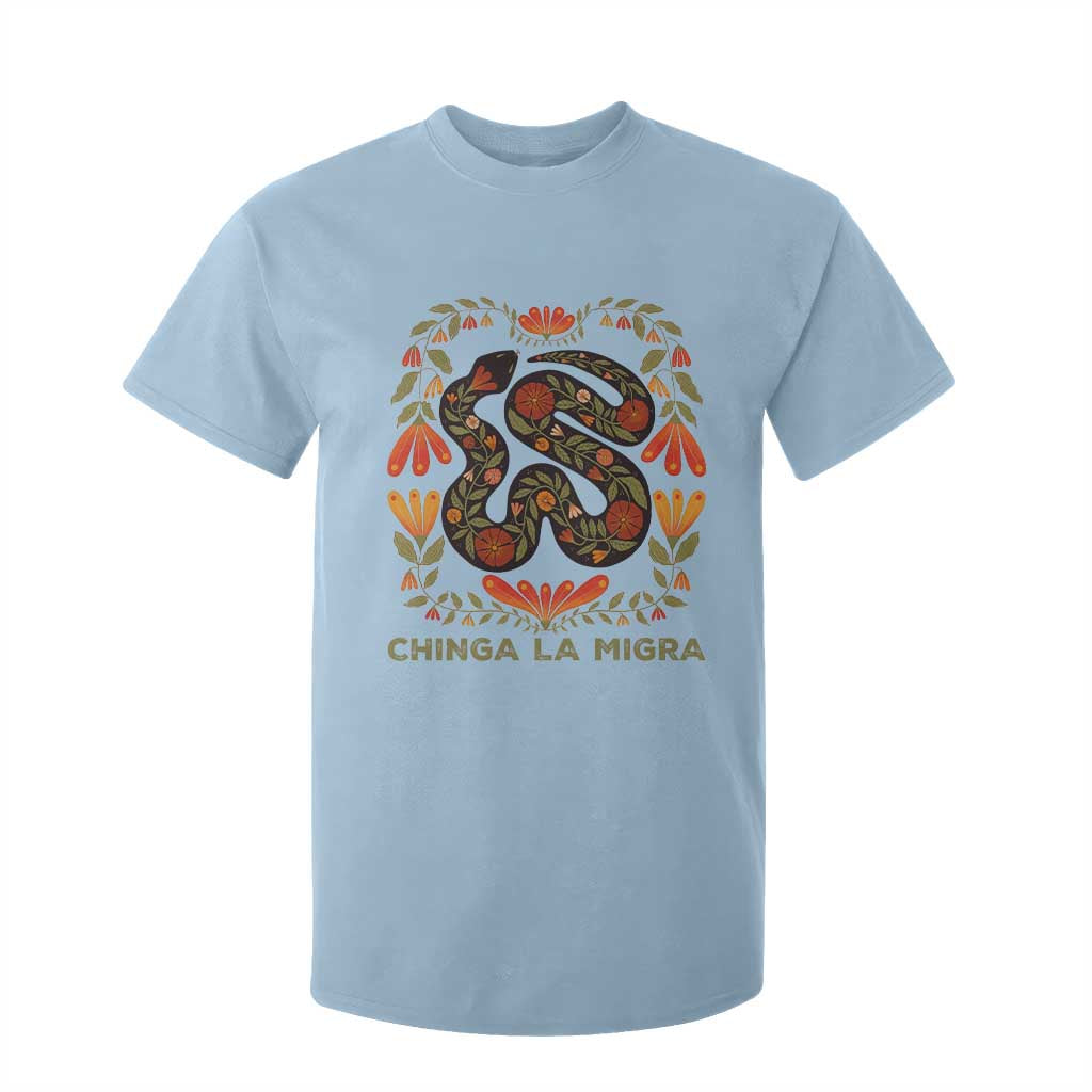 Immigrant Rights T Shirt For Kid Chinga La Migra TS10 Light Blue Print Your Wear