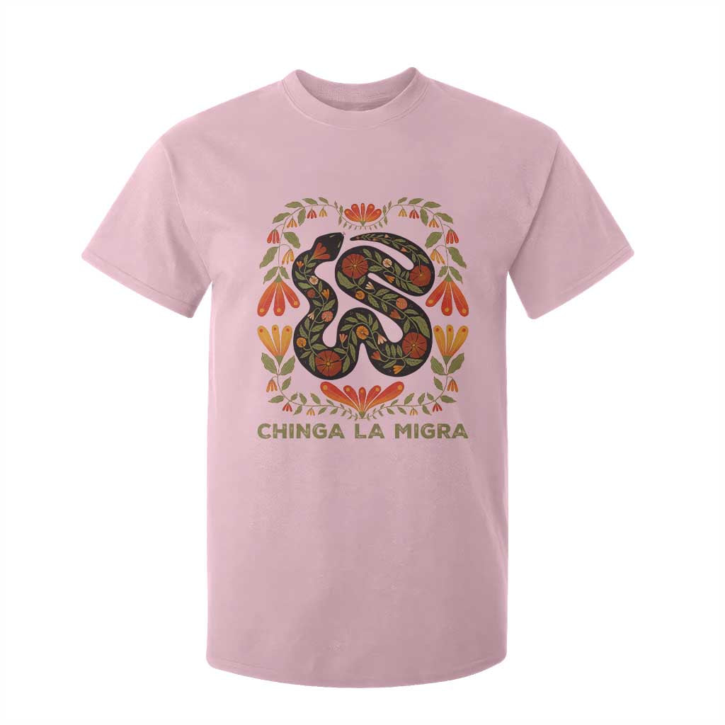 Immigrant Rights T Shirt For Kid Chinga La Migra TS10 Light Pink Print Your Wear