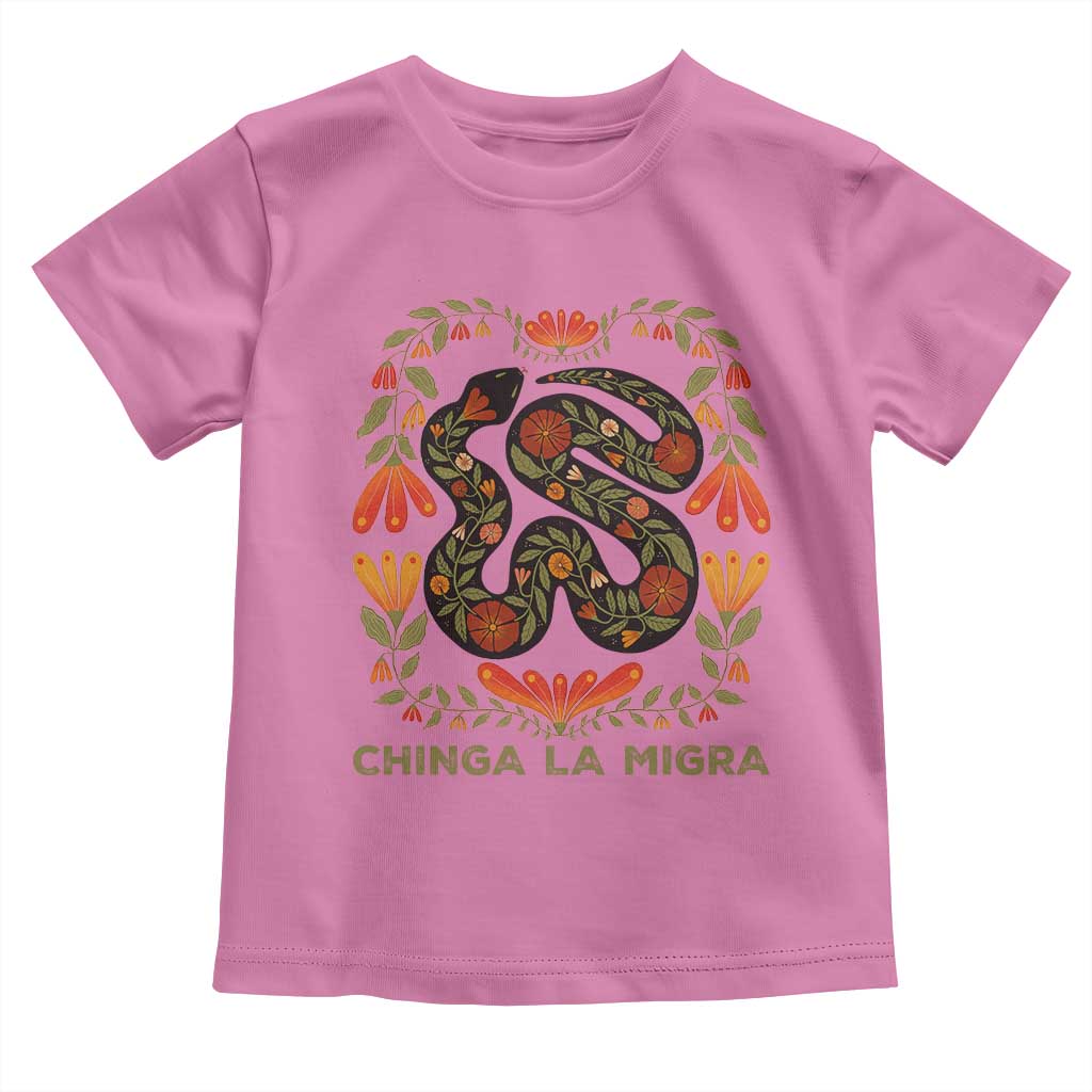 Immigrant Rights Toddler T Shirt Chinga La Migra TS10 Azalea Print Your Wear