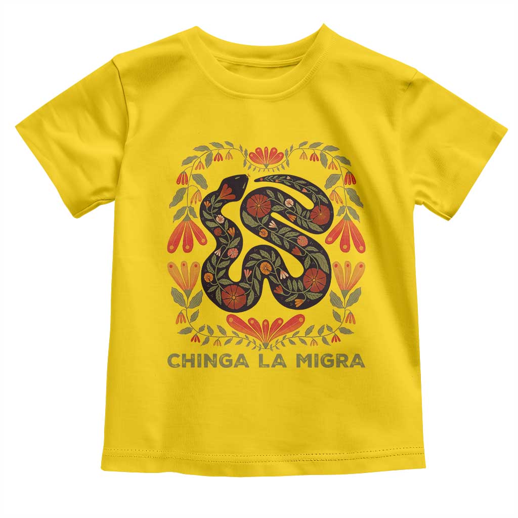 Immigrant Rights Toddler T Shirt Chinga La Migra TS10 Daisy Print Your Wear