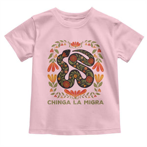 Immigrant Rights Toddler T Shirt Chinga La Migra TS10 Light Pink Print Your Wear