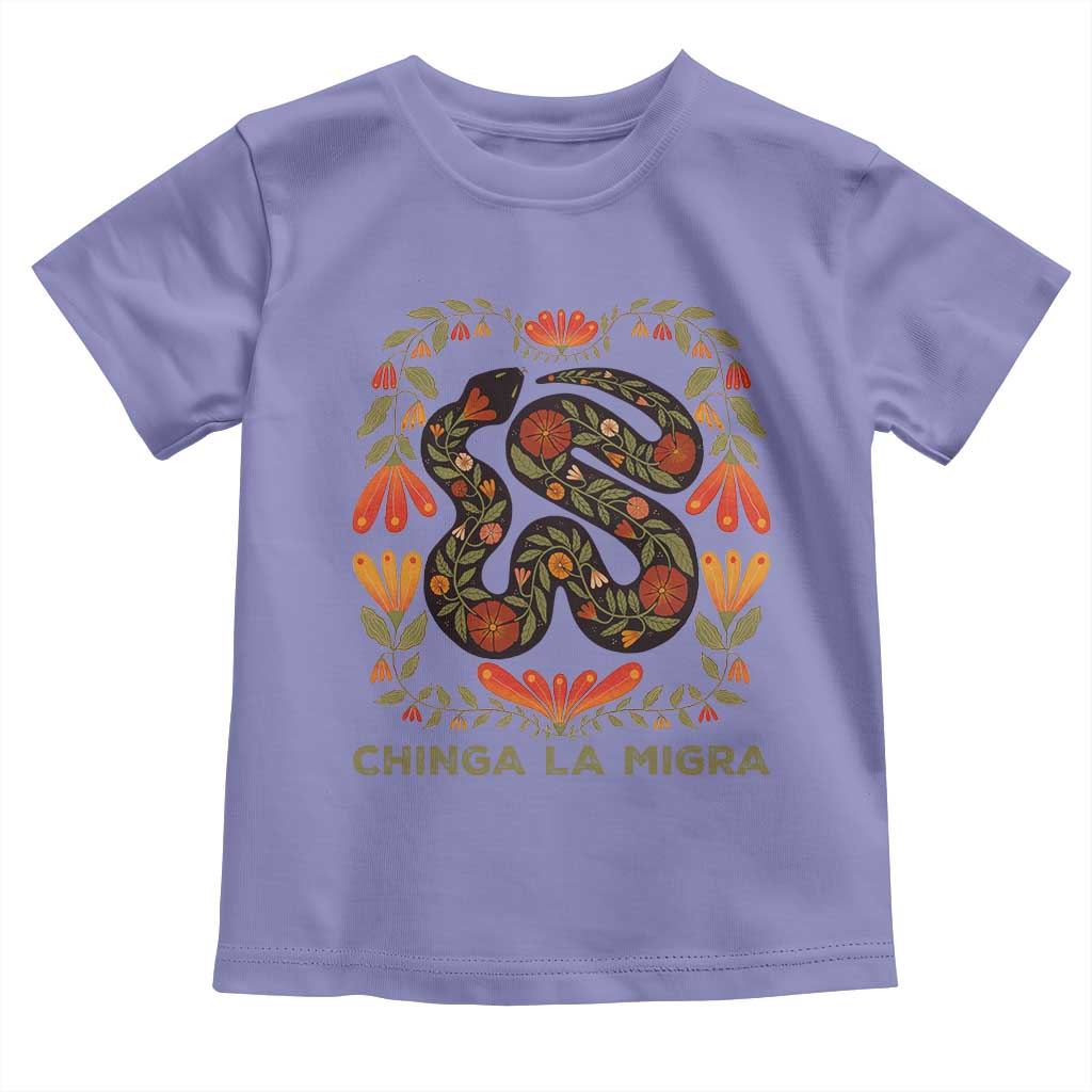 Immigrant Rights Toddler T Shirt Chinga La Migra TS10 Violet Print Your Wear