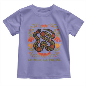Immigrant Rights Toddler T Shirt Chinga La Migra TS10 Violet Print Your Wear