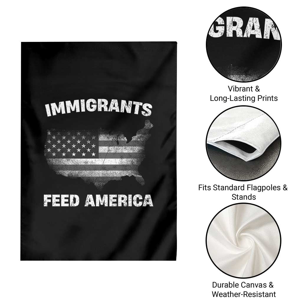 Immigrants Feed America Garden Flag Grunge US Flag TS10 Print Your Wear