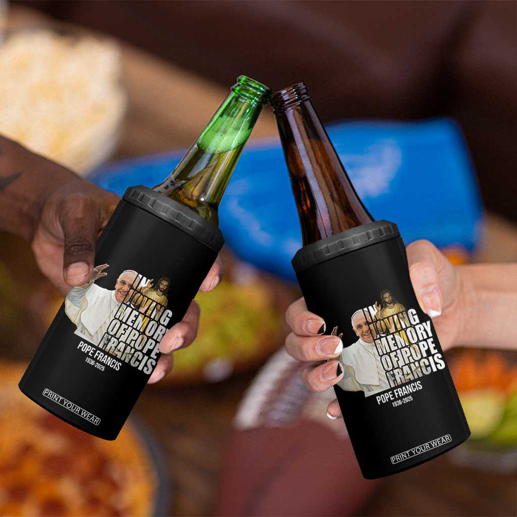 In Loving Memory of Pope Francis 4 in 1 Can Cooler Tumbler Viva il Papa 1936-2025 TS02 Print Your Wear