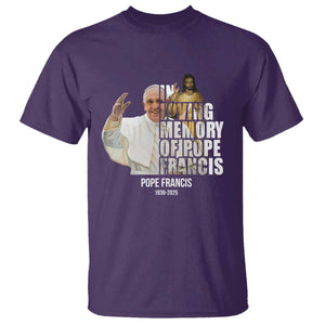 In Loving Memory of Pope Francis T Shirt Viva il Papa 1936-2025 TS02 Purple Print Your Wear