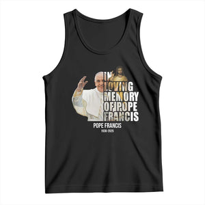 In Loving Memory of Pope Francis Tank Top Viva il Papa 1936-2025 TS02 Black Print Your Wear