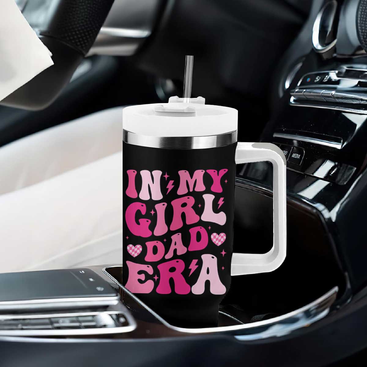 In My Dad Girl Era Tumbler With Handle Funny Fathers Day Gift 2025 TS10 Print Your Wear