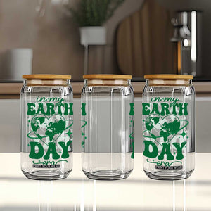 In My Earth Day Era Glass Can Cute Groovy Planet Heart TS02 Print Your Wear