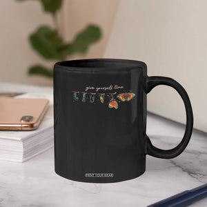 Inspirational Quote Coffee Mug Give Yourself Time Butterfly Motivational TS09 Print Your Wear