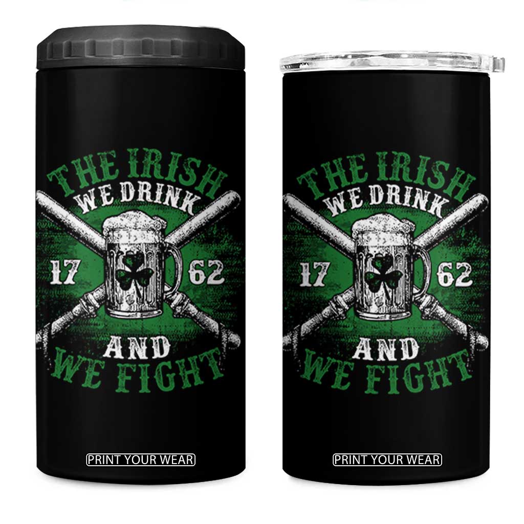 Irish Soldiers 1762 4 in 1 Can Cooler Tumbler The Irish We Drink And We Fight Shamrock Beer Parade TS11 One Size: 16 oz Black Print Your Wear