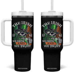 Irish Soldiers 1762 Tumbler With Handle The Irish We Drink And We Fight Shamrock Skull Beer TS11 One Size: 40 oz Black Print Your Wear