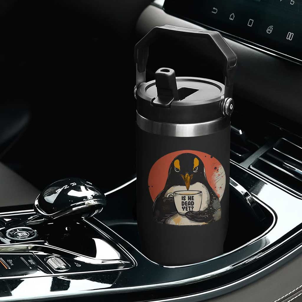 Is He Dead Yet Flip Straw Tumbler Penguins Resist and Persist TS10 Print Your Wear