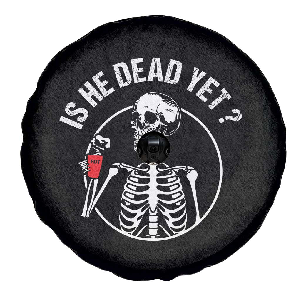 Is He Dead Yet Subtle FDT Spare Tire Cover Funny Skeleton Drinking Coffee TS02 Print Your Wear