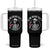 Is He Dead Yet Subtle FDT Tumbler With Handle Funny Skeleton Drinking Coffee TS02 One Size: 40 oz Black Print Your Wear