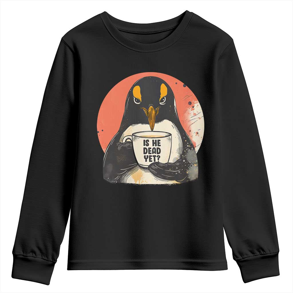 Is He Dead Yet Youth Sweatshirt Penguins Resist and Persist TS10 Black Print Your Wear